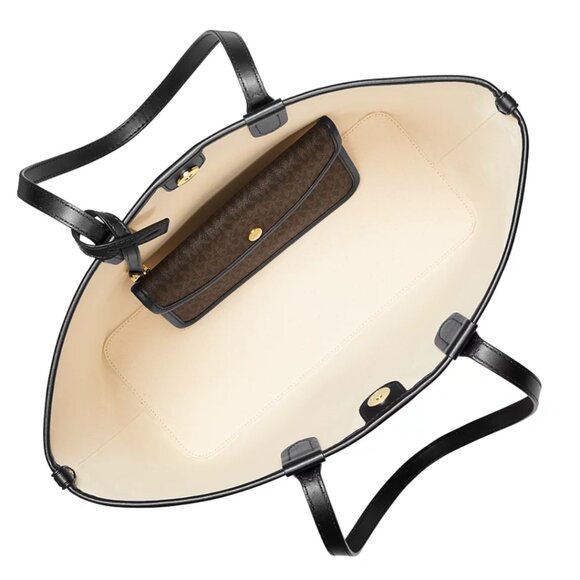 MICHAEL KORS Eliza Large East West Open Tote, Brown, New With Tags - Picture 3 of 3